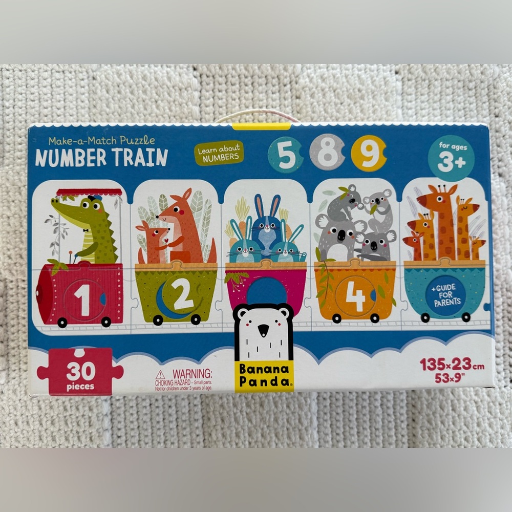 Banana Panda Number Train Puzzle